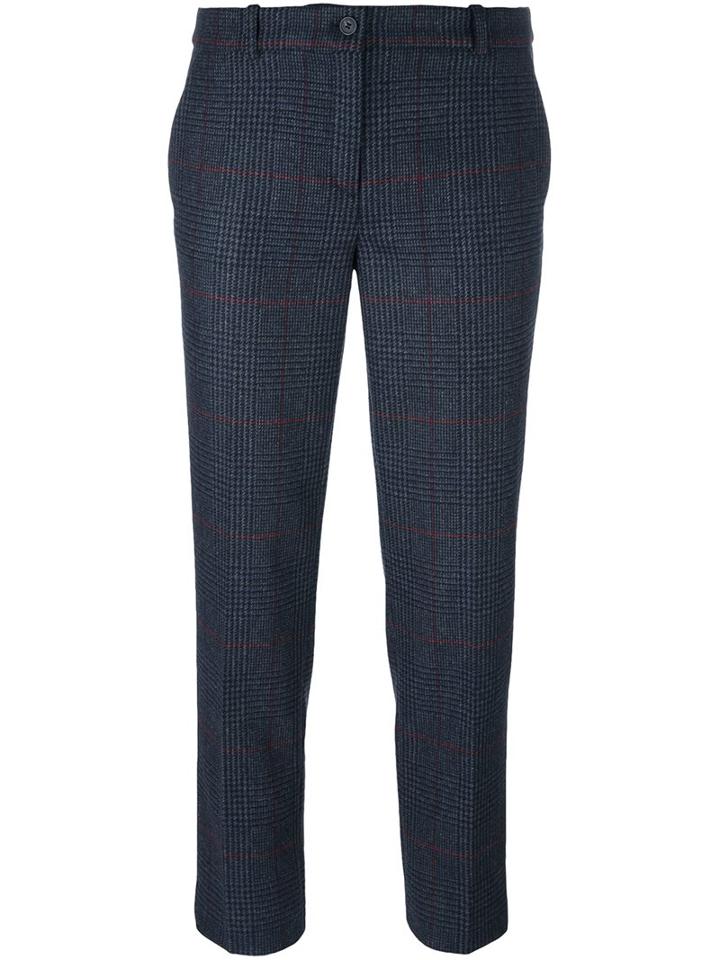 Jil Sander Navy 'prince Of Wales Check' Pants