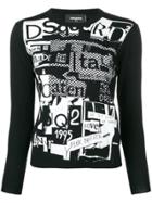 Dsquared2 Graphic Print Sweatshirt - Black