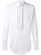 Dolce & Gabbana Embroidered Panel Shirt, Men's, Size: 41, White, Cotton