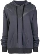 Unravel Project Knitted Neckline Hoodie - Grey