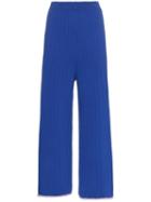 I-am-chen Ribbed Knit Trousers - Blue