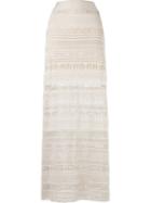 Cecilia Prado Long Knit Skirt, Women's, Size: Medium, Nude/neutrals, Viscose/acrylic