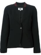 Mm6 Maison Margiela Sequin Collar Blazer, Women's, Size: 38, Black, Polyester/polyamide/spandex/elastane/viscose