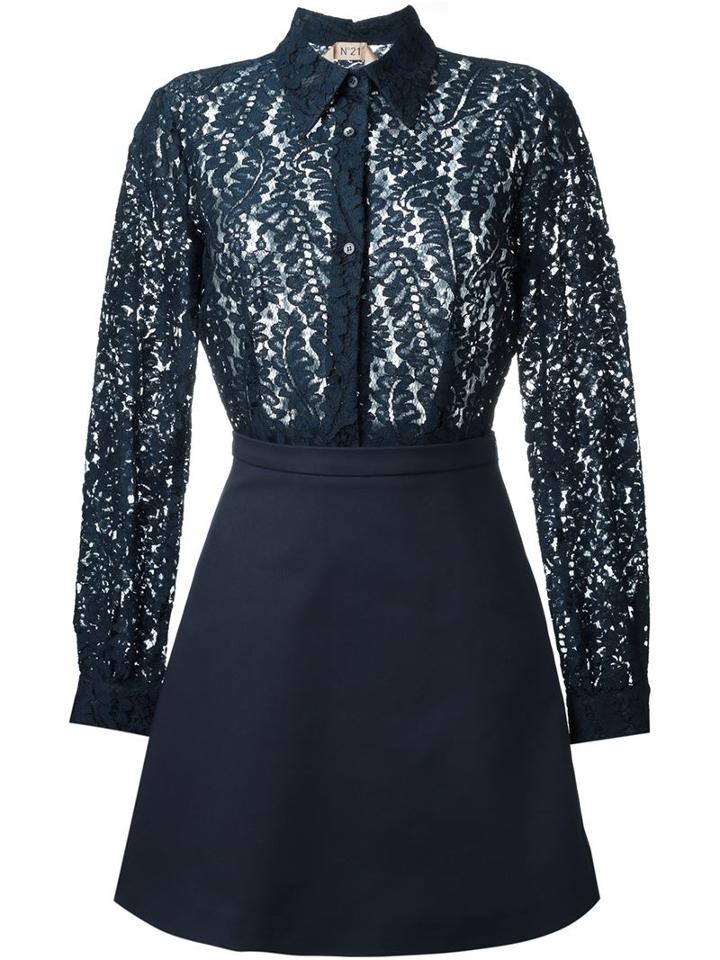 No21 Lace Shirt Dress