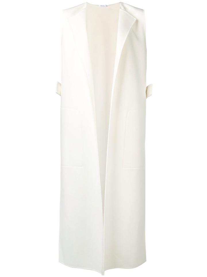 Jil Sander Notched Lapels Coat - White