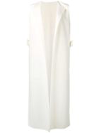 Jil Sander Notched Lapels Coat - White