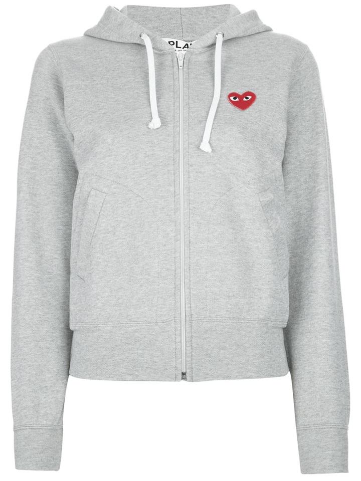 Comme Des Garcons Play Branded Zip-up Hoodie