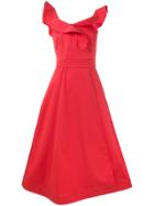 Vika Gazinskaya Sleeveless Frill Wrap Dress - Red