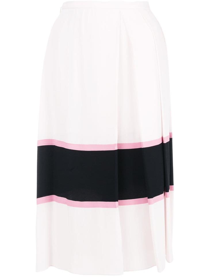 Marni Contrast Stripe Skirt - Pink