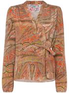 By Walid Haidee Paisley-print Wrap Blouse