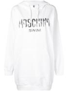 Moschino Logo Hooded Sweatshirt Dress - White