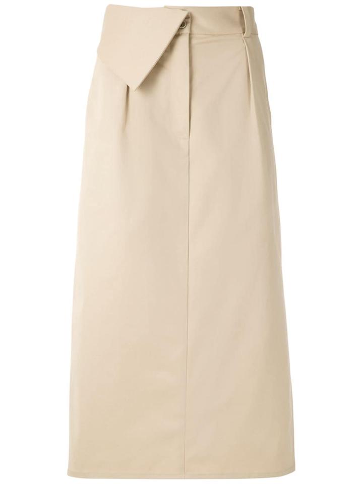 Andrea Marques Flap Waistbadn Skirt - Neutrals