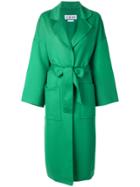 Loewe Belted Waist Notch Collar Coat - Green