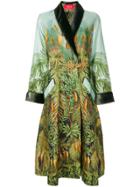 F.r.s For Restless Sleepers Jungle Print Trench Coat - Green