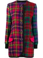 Versace Pre-owned 90's Mixed Tartan Jacket - Red