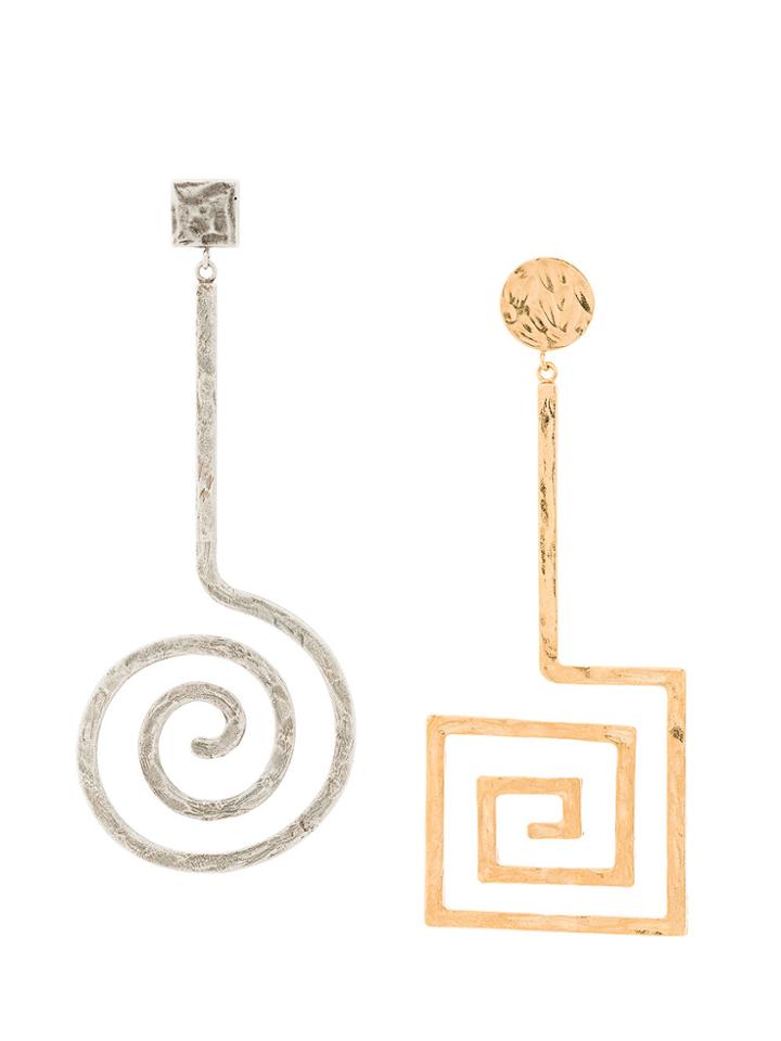 Jacquemus Swirl Drop Earrings - Metallic