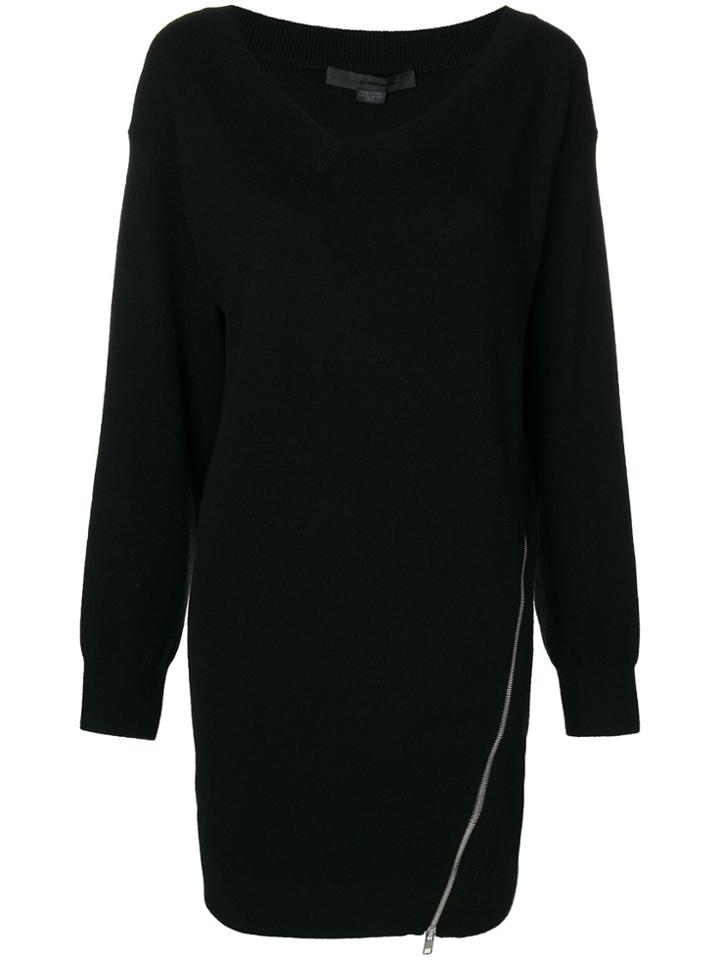 Alexander Wang Side-slit Sweater Dress - Black