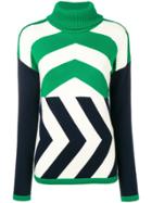 Perfect Moment Chevron Jumper - Green