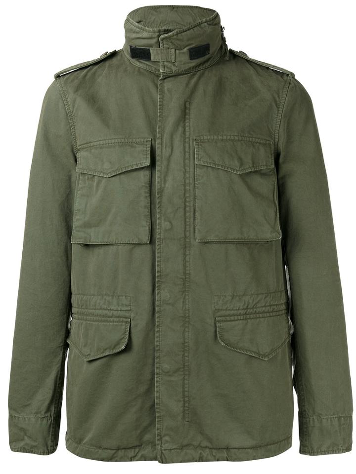 Aspesi High-neck Jacket, Men's, Size: Large, Green, Cotton