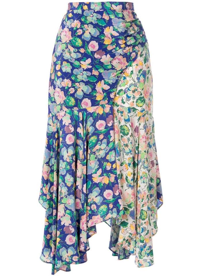 Amur Vicky Floral Skirt - Blue