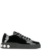 Miu Miu Crystal-heel Trainers - Black