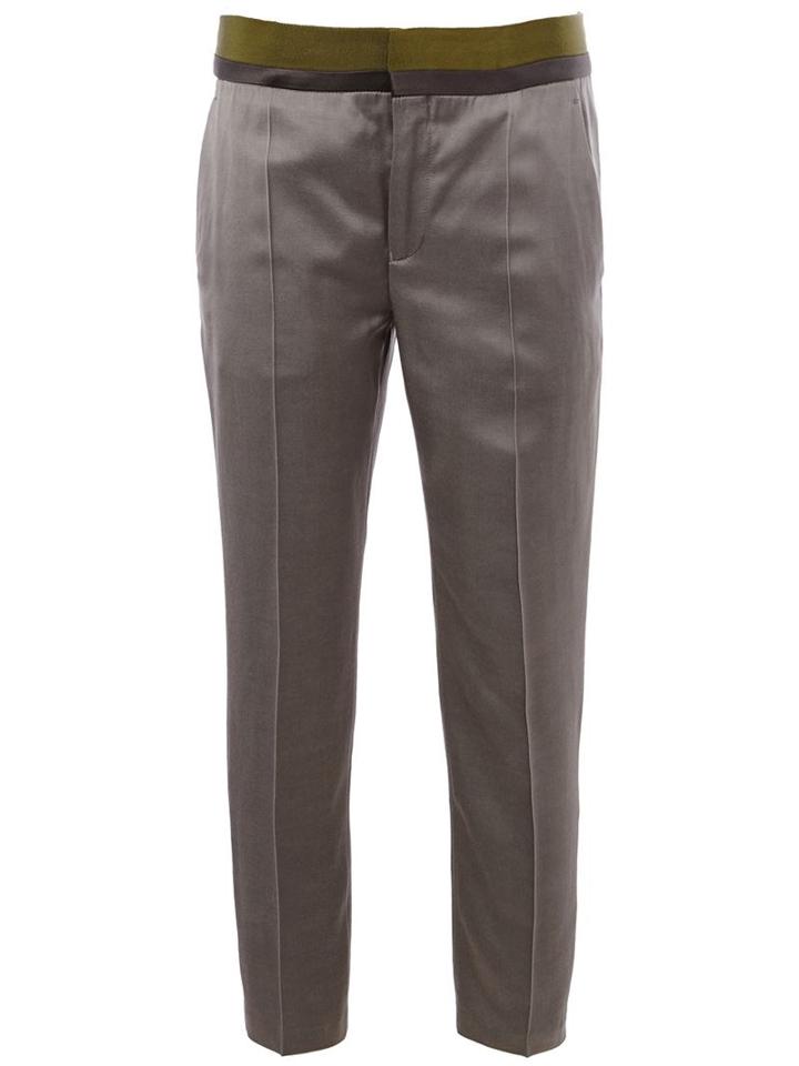 Haider Ackermann Contrasting Waistband Cropped Trousers