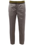 Haider Ackermann Contrasting Waistband Cropped Trousers