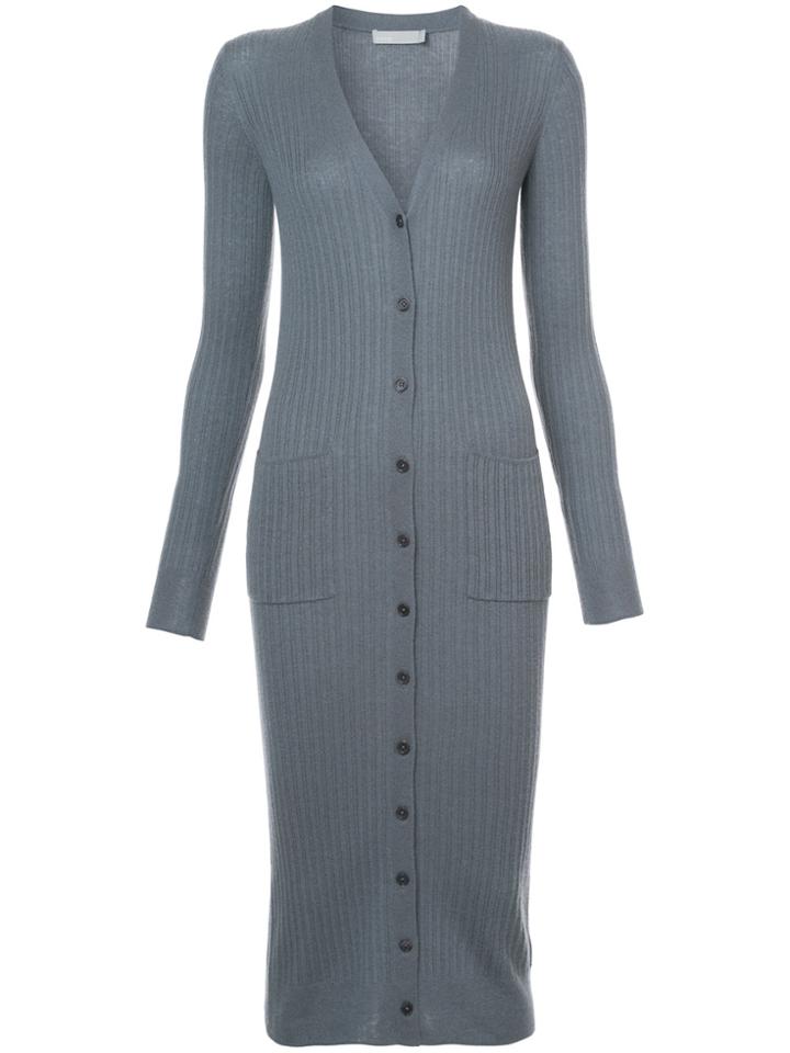 Vince Long Button Cardigan - Grey