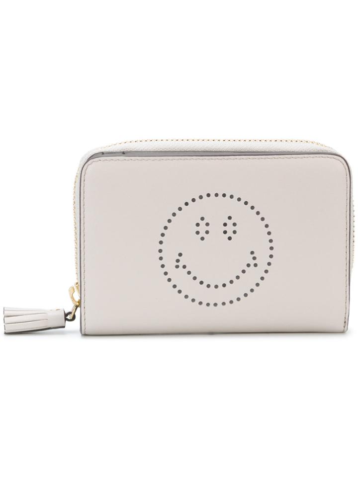 Anya Hindmarch Smile Zip Around Wallet - Grey