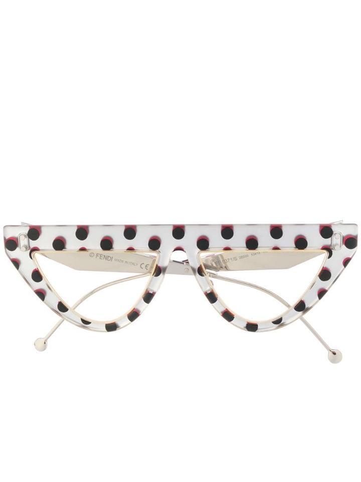 Fendi Eyewear Spotted Cat Eye Sunglasses - Grey
