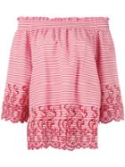 P.a.r.o.s.h. - Striped Top - Women - Cotton/polyamide/spandex/elastane - S, Red, Cotton/polyamide/spandex/elastane