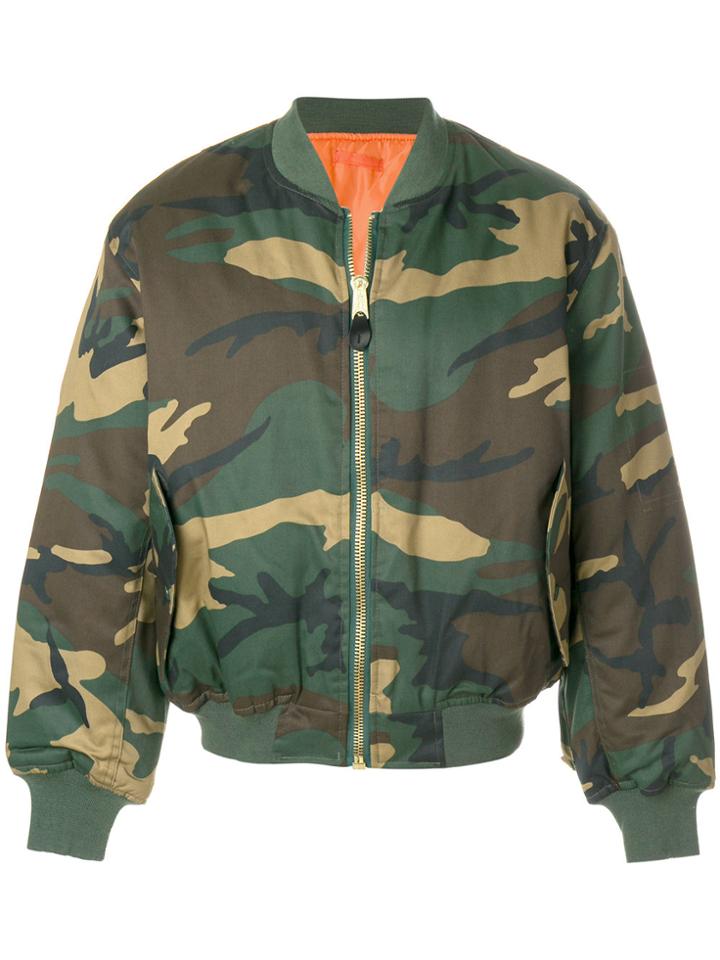 Alyx Camouflage Print Bomber Jacket - Green
