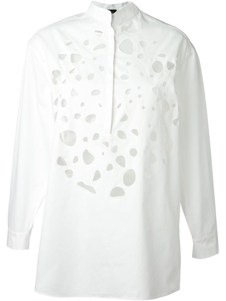 Akris Punto Cut Out Front Blouse