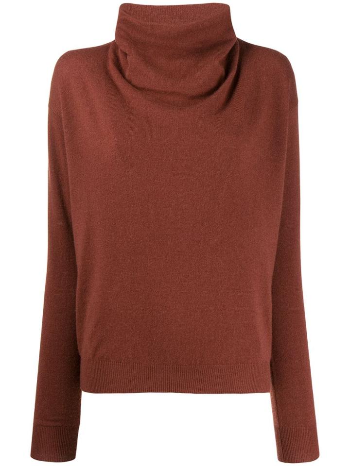 Agnona Slim-fit Cashmere Jumper - Red