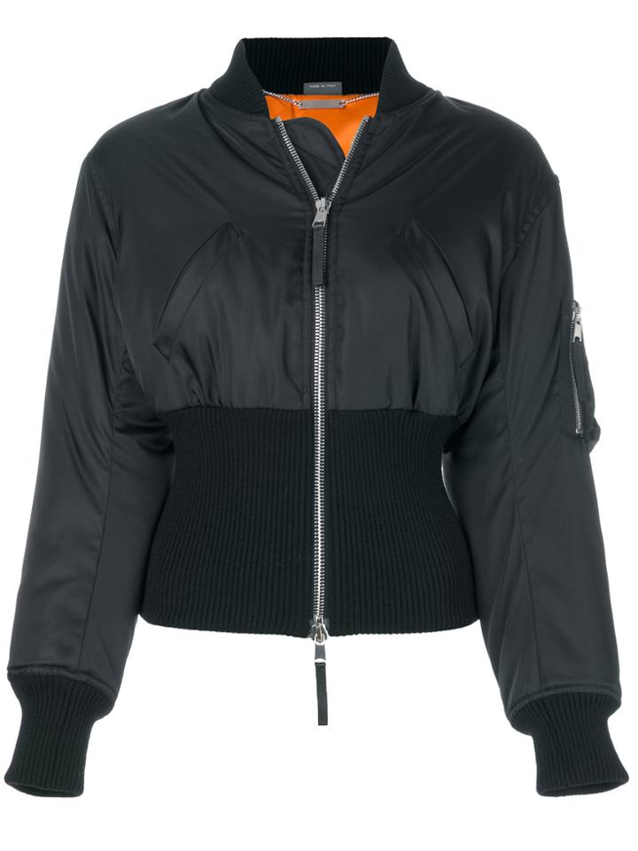 Alexander Mcqueen Fitted Bomber Jacket - Black