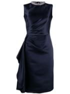 Alexander Mcqueen Crystal Embellished Dress - Blue