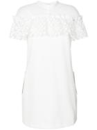 Self-portrait Mixed Floral Frill Dress - White