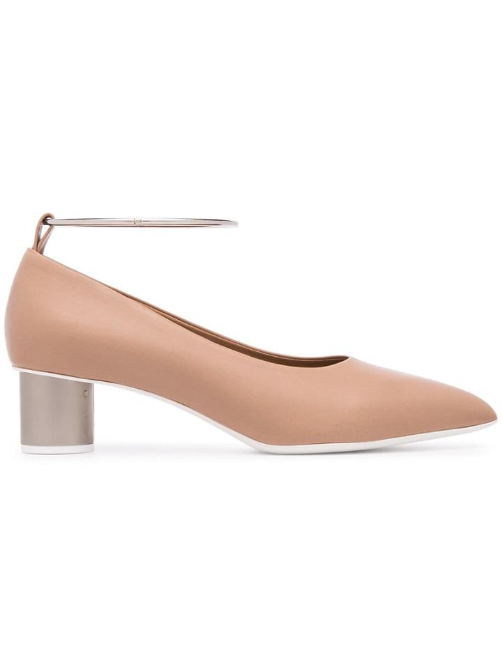 Jil Sander Nude 40 Anklet Pumps - Neutrals