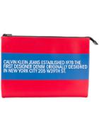 Calvin Klein Jeans Est. 1978 Printed Stripe Pouch - Red
