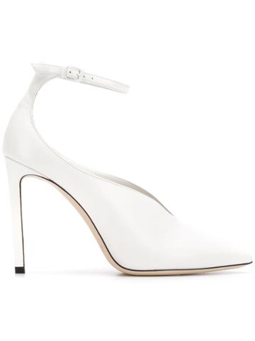 Jimmy Choo Jimmy Choo Sonia100clf White Furs & Skins->leather