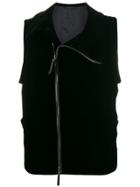 Giorgio Armani Slim-fit Zip-up Waistcoat - Black