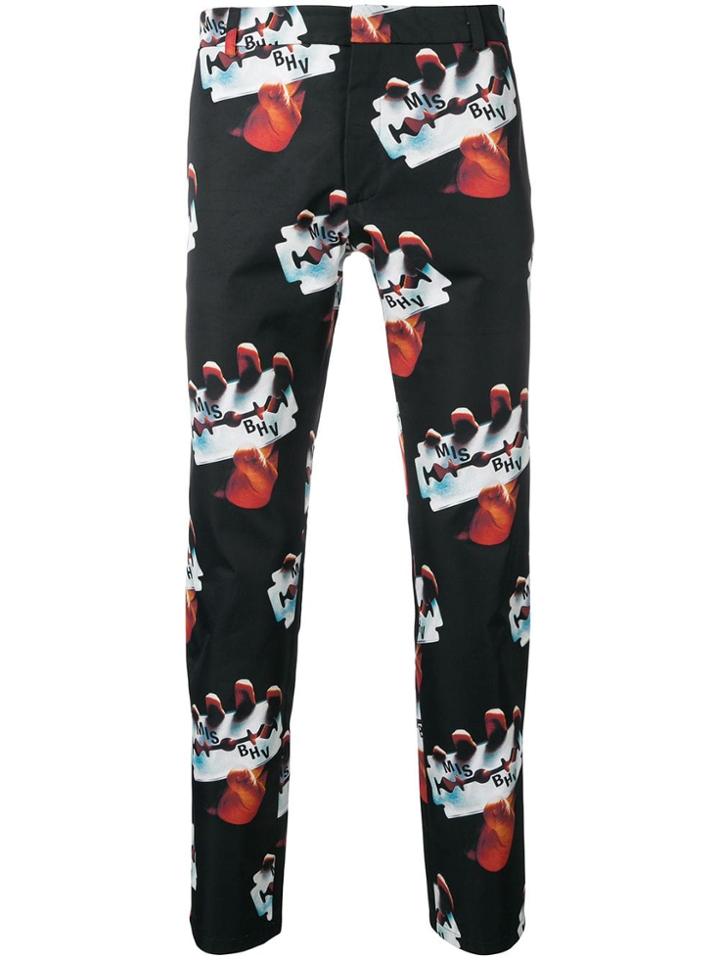Misbhv All Over Razor Print Trousers - Black