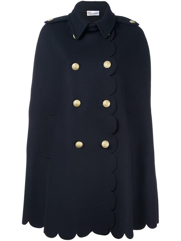 Red Valentino Double-breasted Poncho