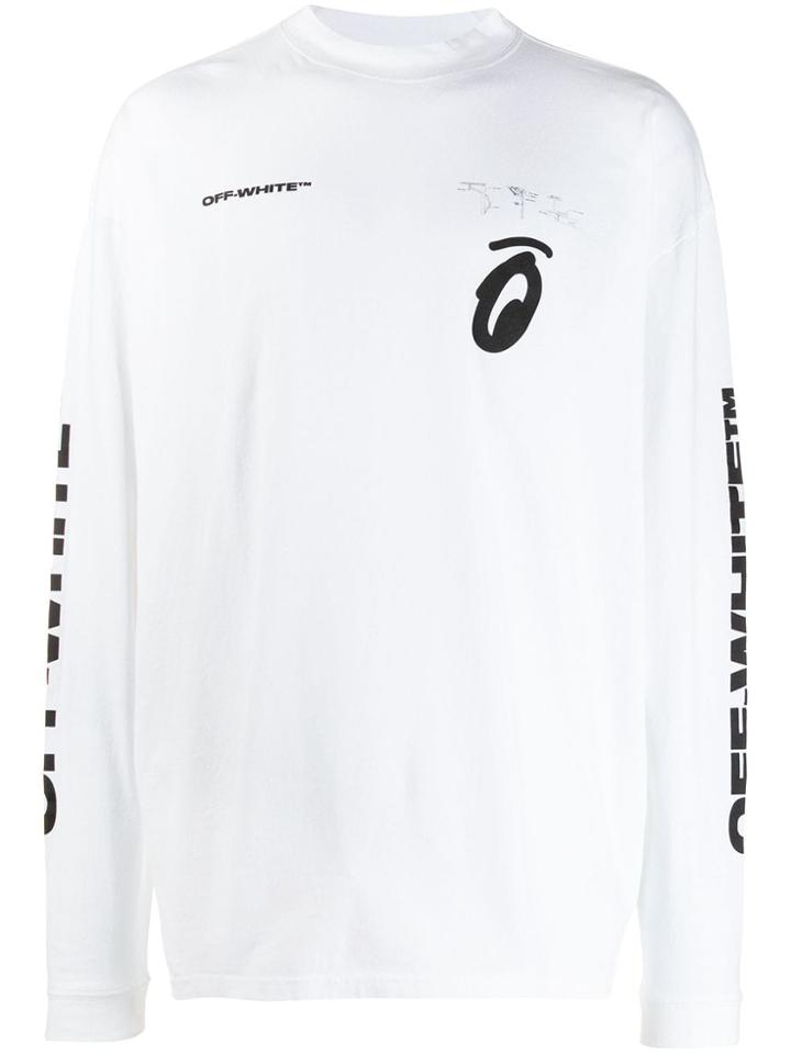 Off-white Contrasting Logo Long-sleeve T-shirt