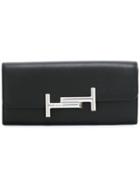 Tod's 'double T' Continental Purse, Women's, Black, Calf Leather