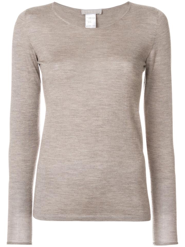 Le Tricot Perugia Round Neck Sweater - Nude & Neutrals