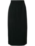 Comme Des Garçons Midi Pencil Skirt - Black