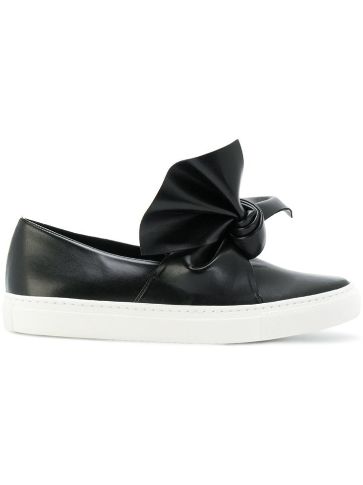 Cédric Charlier Slip On Bow Sneakers - Black
