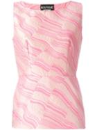 Moschino Cheap & Chic Wavy Jacquard Peplum Top