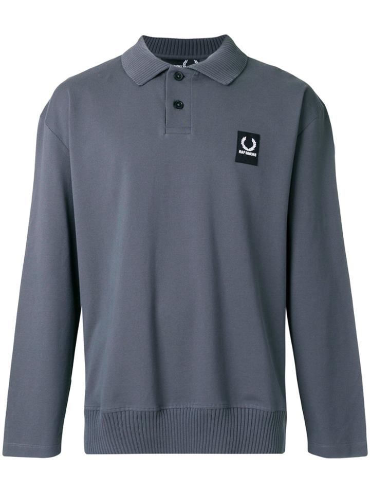 Raf Simons X Fred Perry Long Sleeve Polo Shirt - Grey